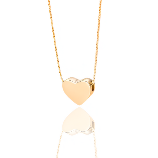 COLLIER CŒUR EN OR LA PETITE REBELLE