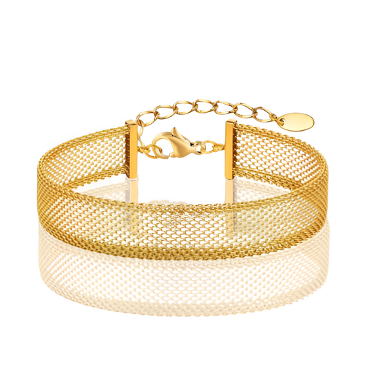 COLLIER ÉTREINTE EN MAILLE DORÉE
