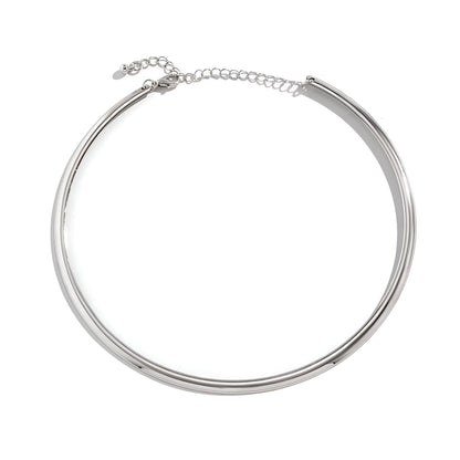 COLLIER RIGIDE LAME D'ARGENT