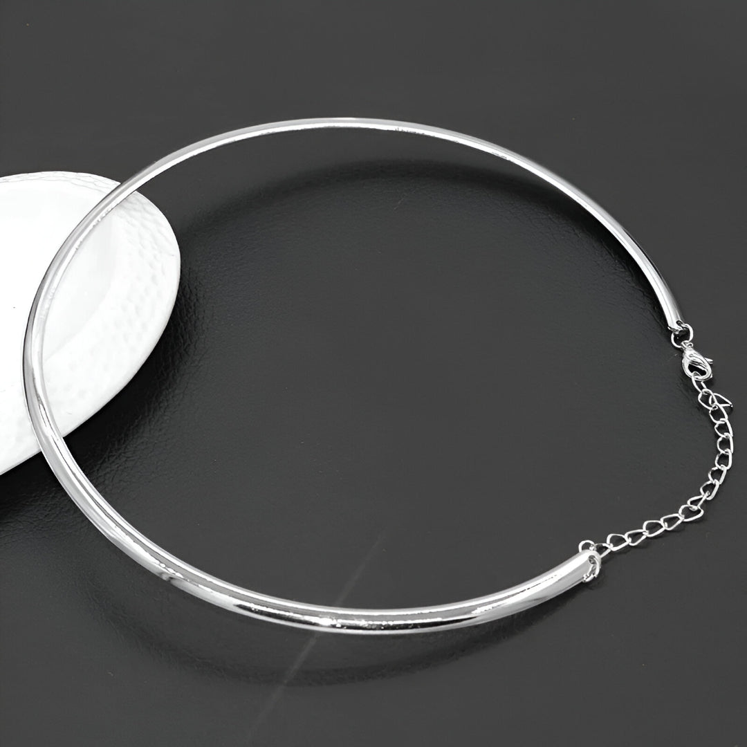 COLLIER RIGIDE LAME D'ARGENT