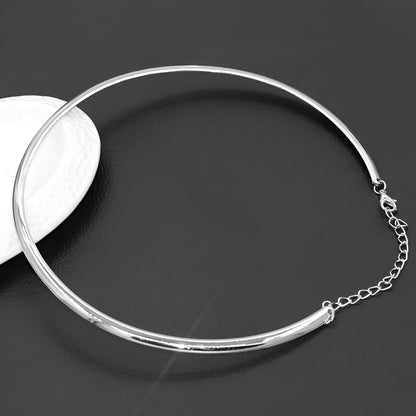 COLLIER RIGIDE LAME D'ARGENT