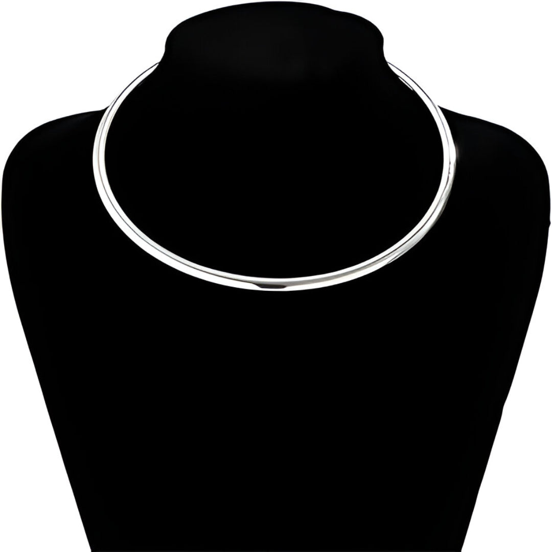 COLLIER RIGIDE LAME D'ARGENT