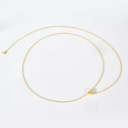 Collier sautoir cœur amovible en argent plaqué or jaune en entier.