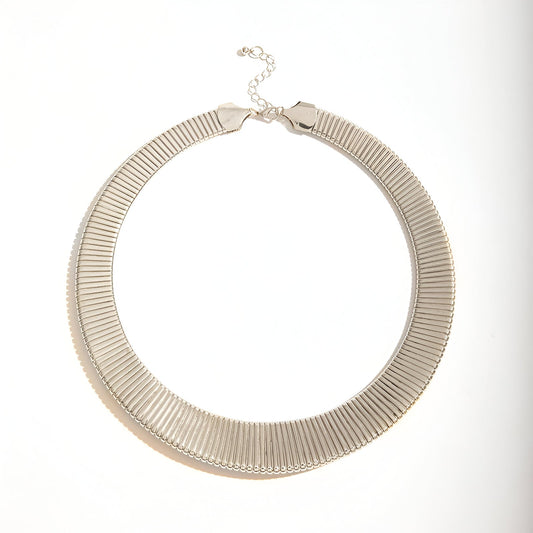 COLLIER SERPENT SOLEIL EN ARGENT